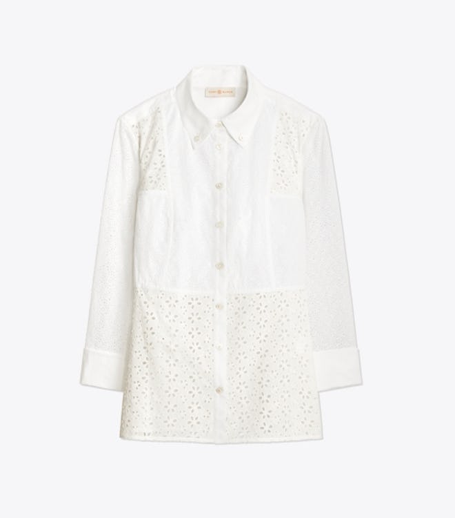 Patchwork Eyelet Shirt