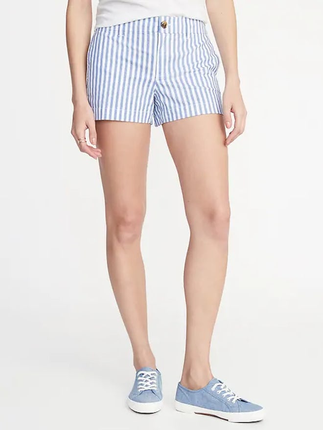 Mid-Rise Twill Everyday Shorts