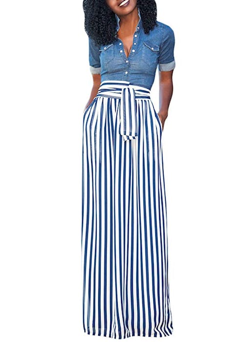 HOTAPEI Women's Full-Length Elastic Waisted Maxi Skirt (S-XL)