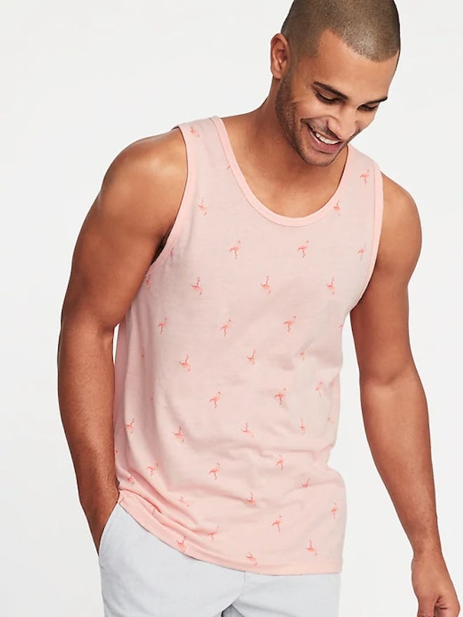 Soft-Washed Printed Tank for Men