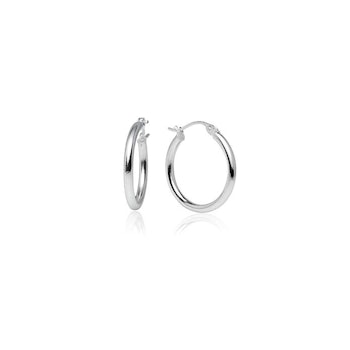 LOVVE Sterling Silver Click-Top Hoop Earrings