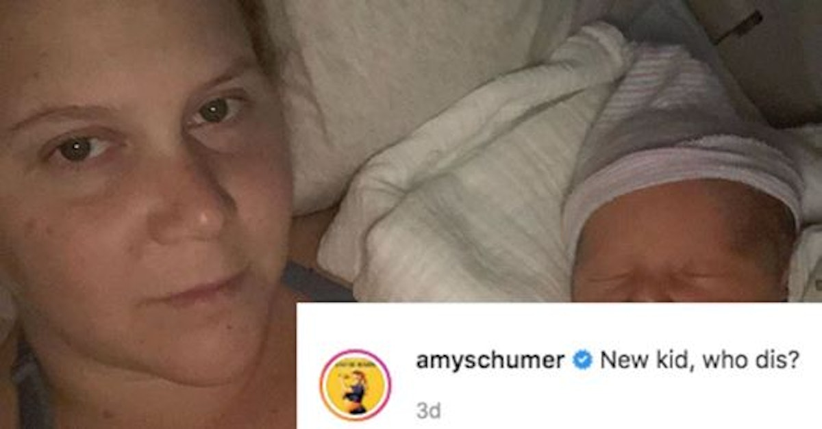 Amy Schumers Post Birth Hospital Photo Is So Hilariously Real Moms