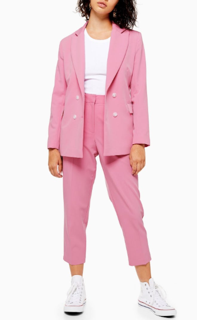 Petite Pink Suit Trousers