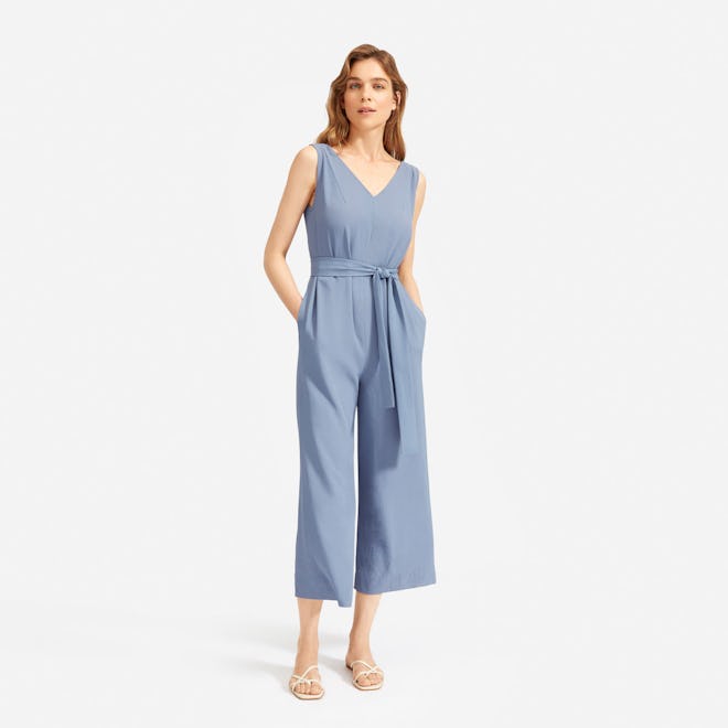 The Japanese GoWeave Essential Jumpsuit in Dusty Blue