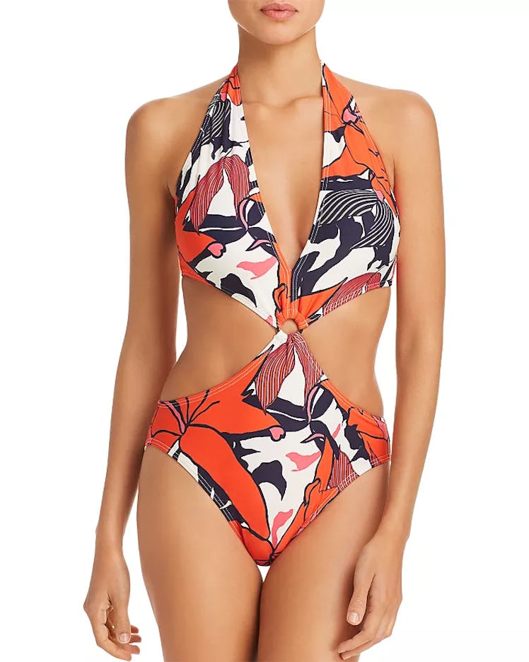 VINCE CAMUTO Ring-Detail Monokini One Piece Swimsuit