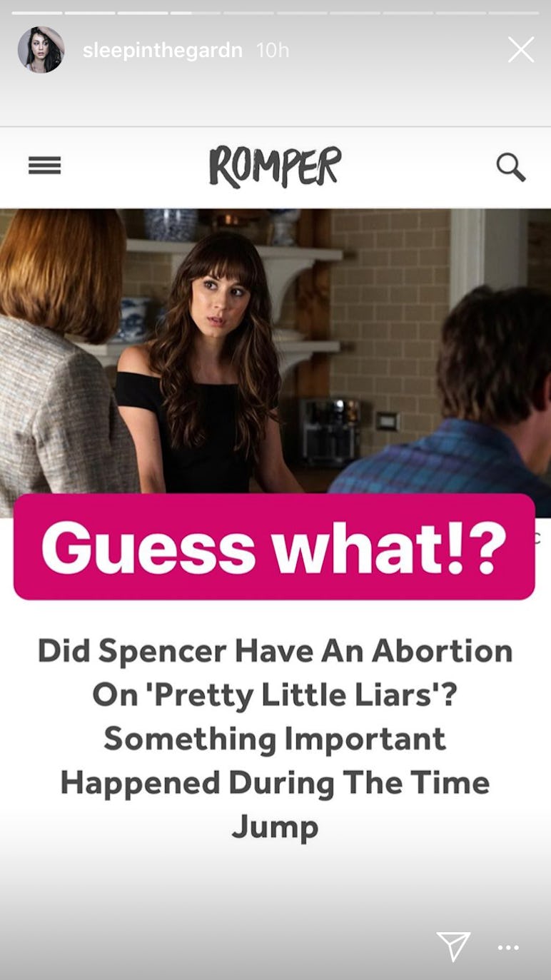 ‘Pretty Little Liars’ Spencer Almost Had An Abortion, According To