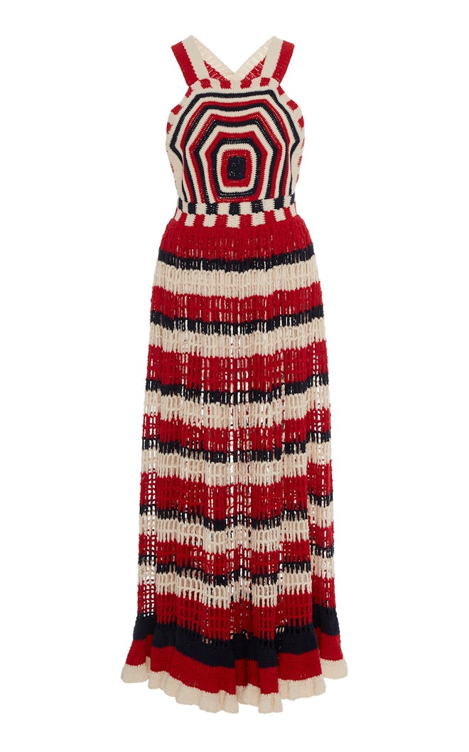 Paz Crocheted Cotton Midi Dress