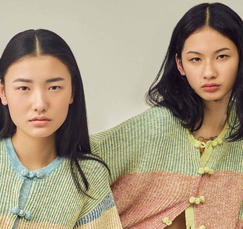 Models wearing YanYan clothing.