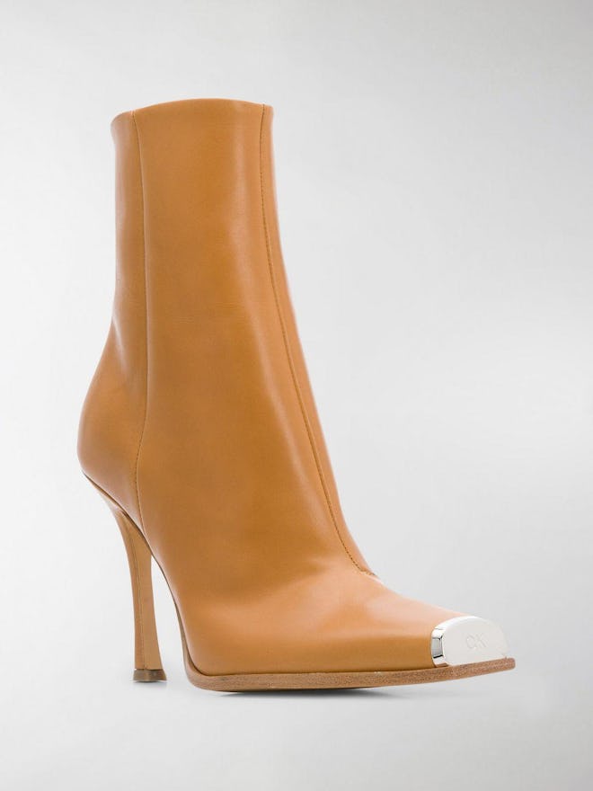 Square Toe Cap Ankle Boots