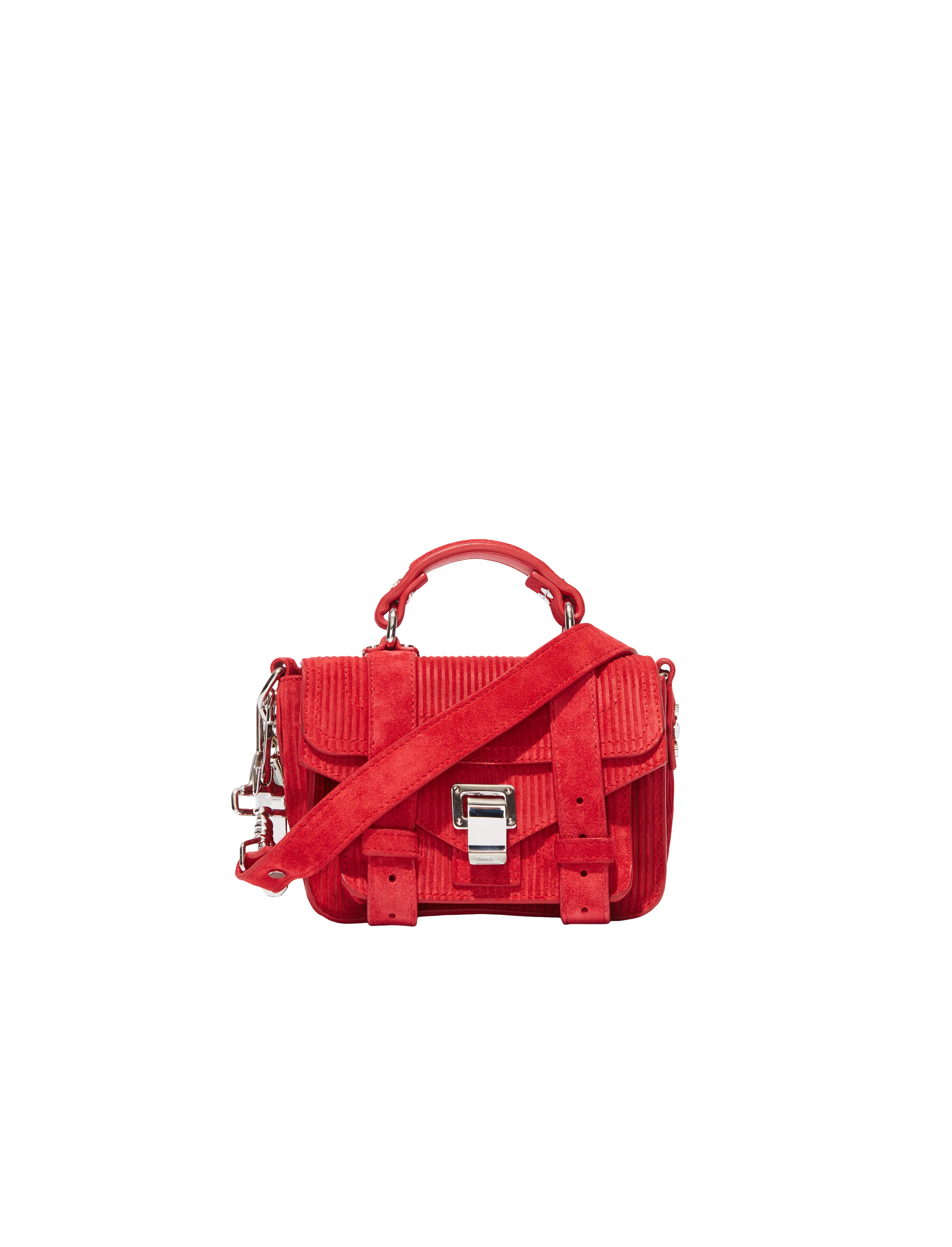 Sac Boîte Proenza Schouler PS11 En Cuir De Veau Rouge Lisse - Convertible - Neuf Avec étiquettes