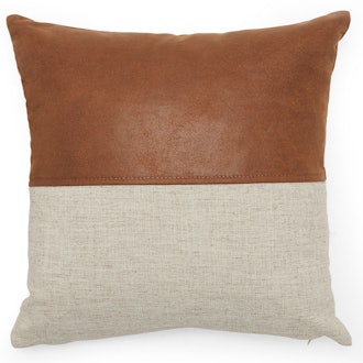 MoDRN Industrial Mixed Material Decorative Throw Pillow
