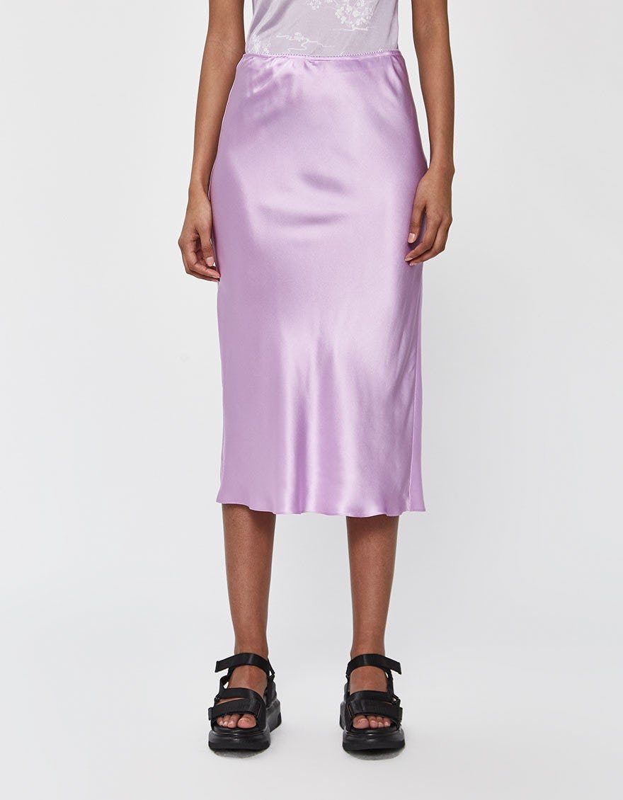 purple slip skirt