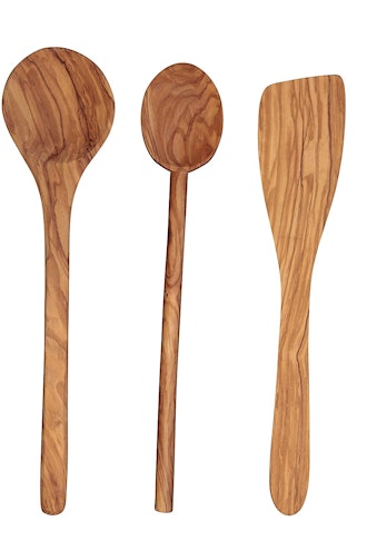 Scanwood Olive Wood 3-Piece Utensil Set, 12 Inch