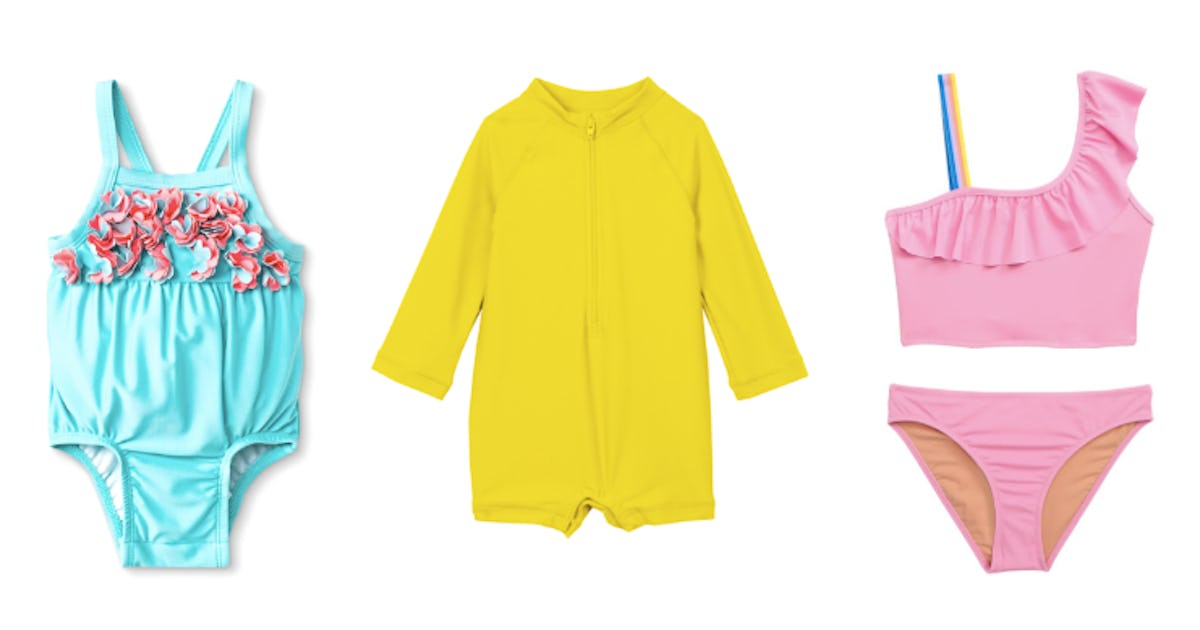 Snap bottom 2025 swimsuits baby girl