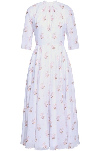 Floral-Print Cotton Midi Dress