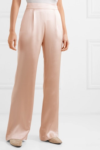 Gabrielle Silk-Satin Wide-Leg Pants