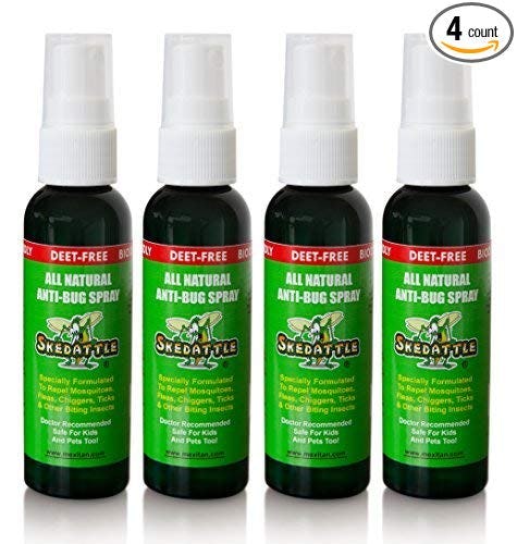 Skedattle All-Natural Insect Repellent Spray (4 Pack)