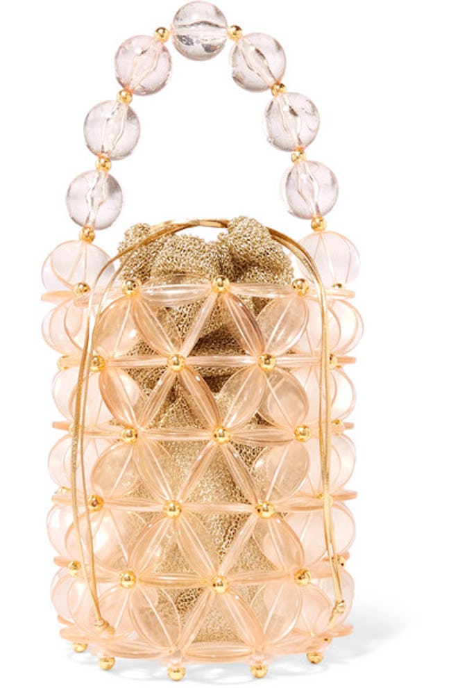 Icaria Acrylic And Gold-Tone Beaded Tote