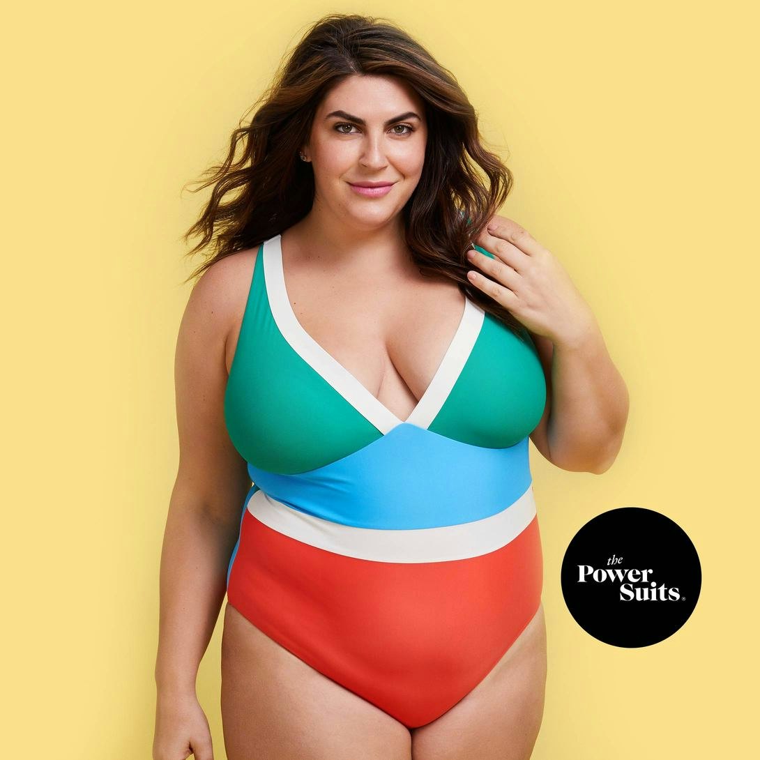 GabiFresh x Swimsuits For All + Ribbed X-Back One Piece Cup-Sized Swimsuit