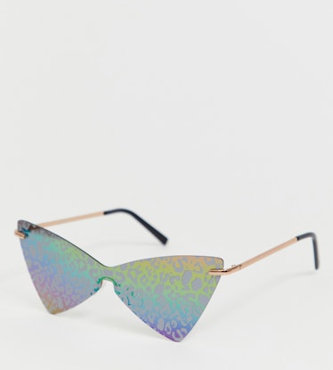 Fashion Glasses with Leopard Overlay