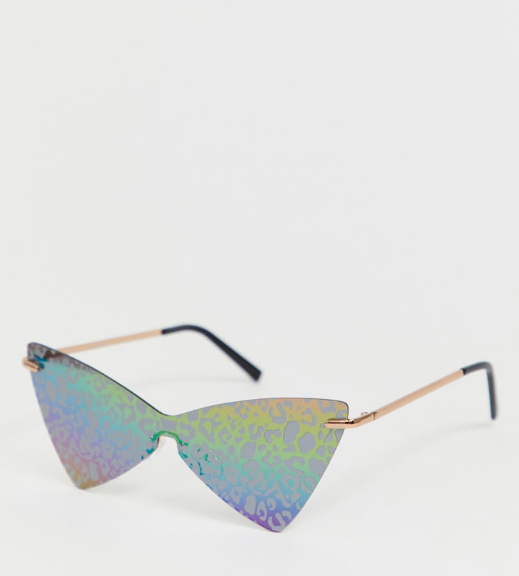 Fashion Glasses with Leopard Overlay