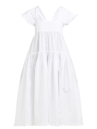 Mimi Ruffled Cotton-Poplin Midi Dress