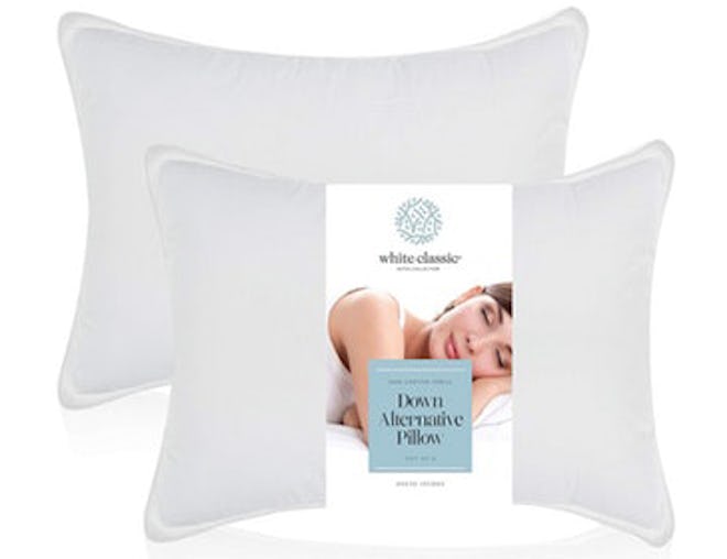 WhiteClassic Down-Alternative Soft Bed Pillows, Standard (2-Pack)