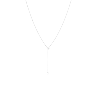 Lariat Slide Necklace Silver