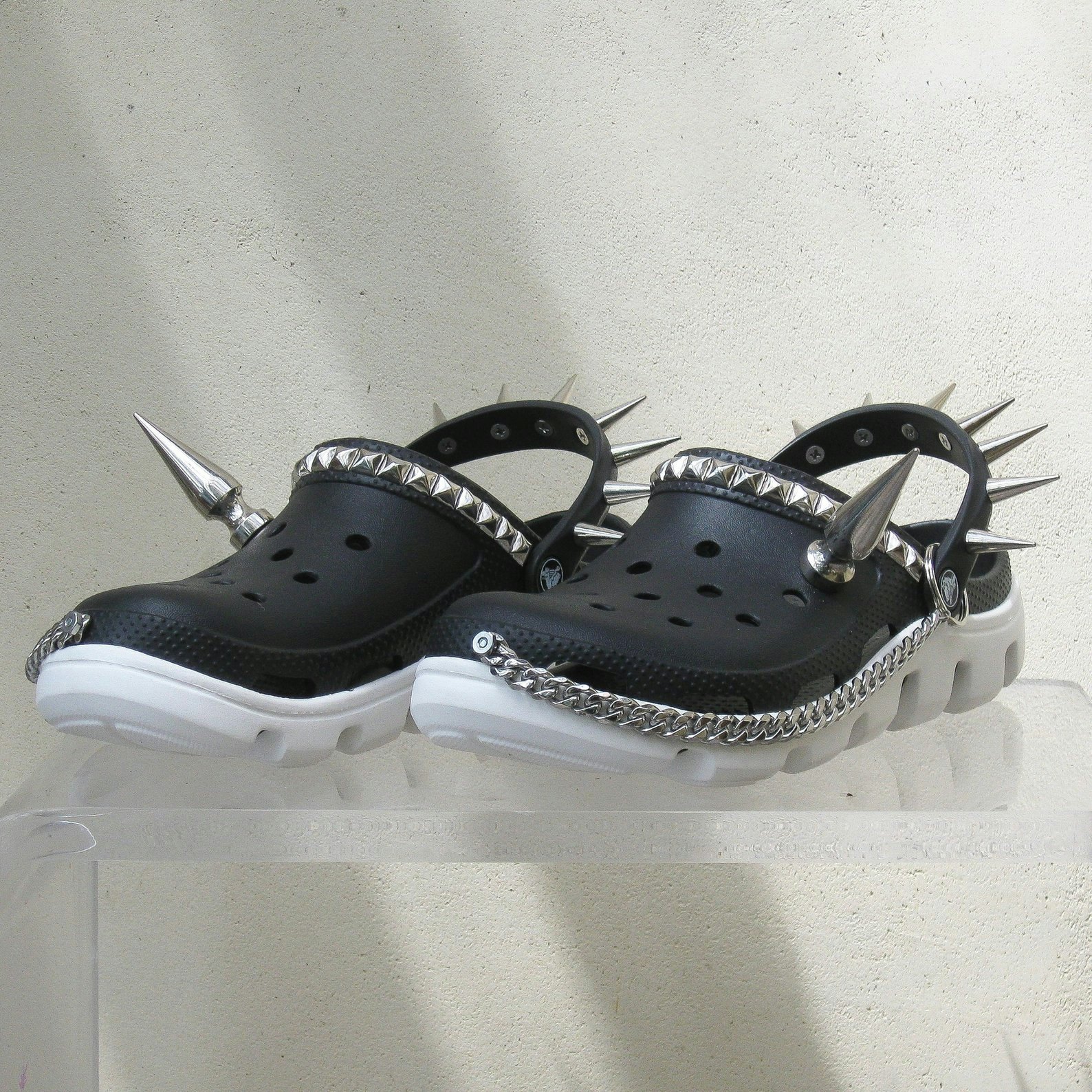 goth crocs with spikes
