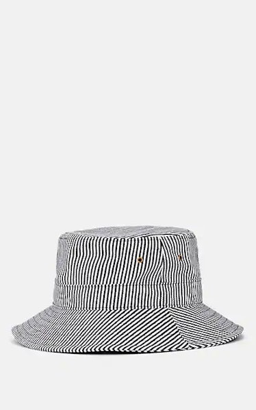 FIVESEVENTYFIVE Striped Cotton-Blend Twill Bucket Hat