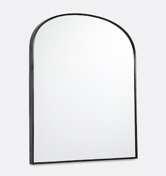 Arched Mantel Metal Framed Mirror in Oil-Rubbed Bronze