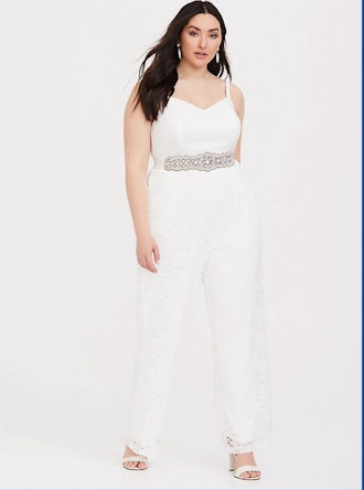 Special Occasion White Lace Jumpsuit