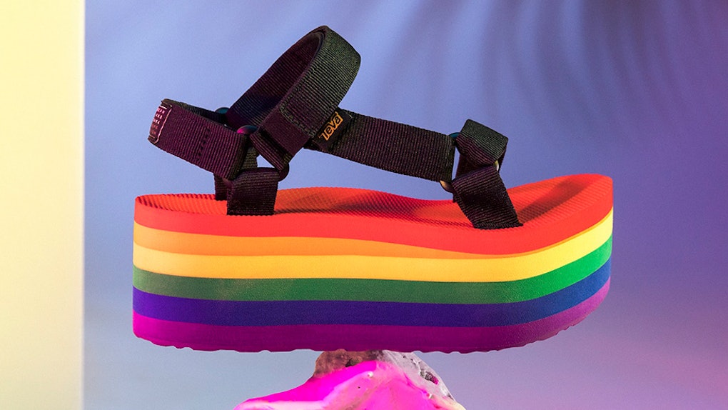 Where To Buy The Teva X Tegan  Sara Pride Sandals, Which Are Rainbow Platform Heaven-4320