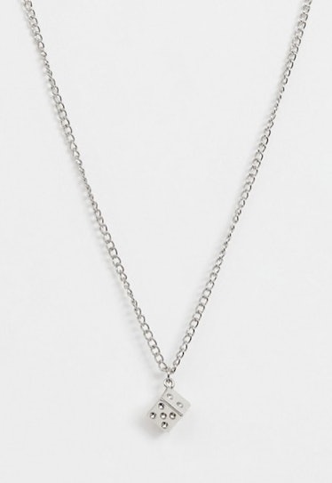 Asos Design Necklace with Dice Pendant