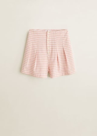 Buttoned Cotton Shorts