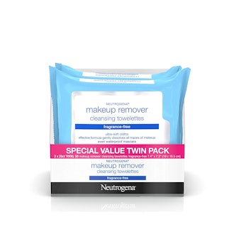 Neutrogena Cleansing Fragrance Free Makeup Remover Facial Wipes, 2 Packs