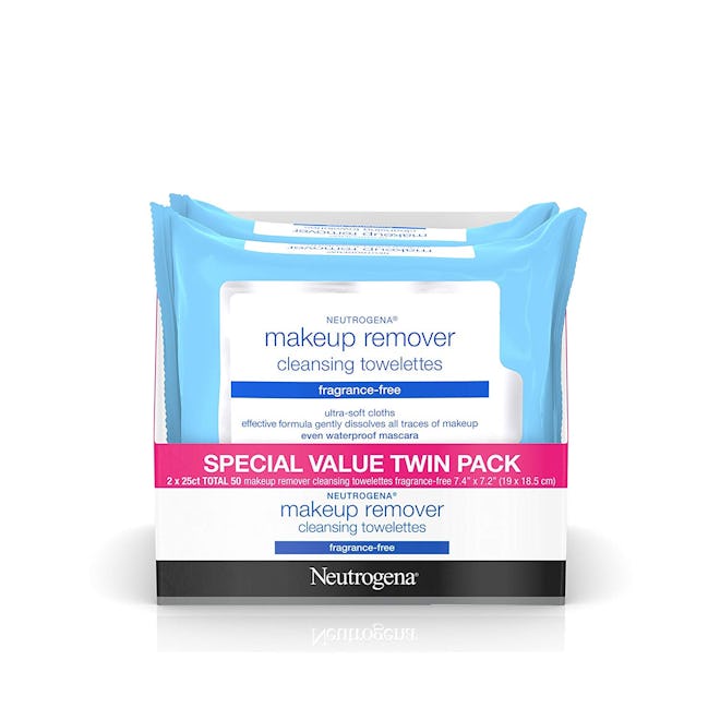 Neutrogena Cleansing Fragrance Free Makeup Remover Facial Wipes, 2 Packs