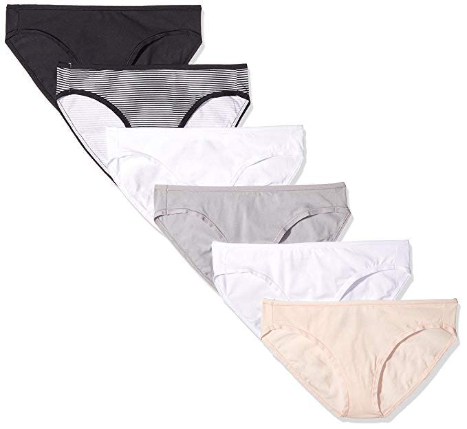Amazon Essentials Women's Cotton Stretch Bikini Panty (6 Pack)