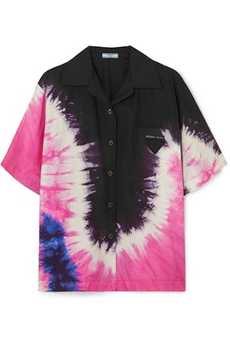 Tie-Dyed Cotton-Poplin Shirt