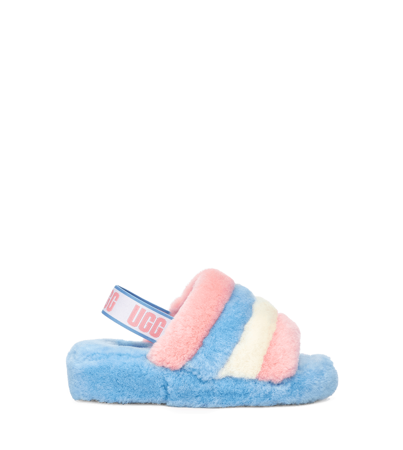 pink and blue ugg slippers