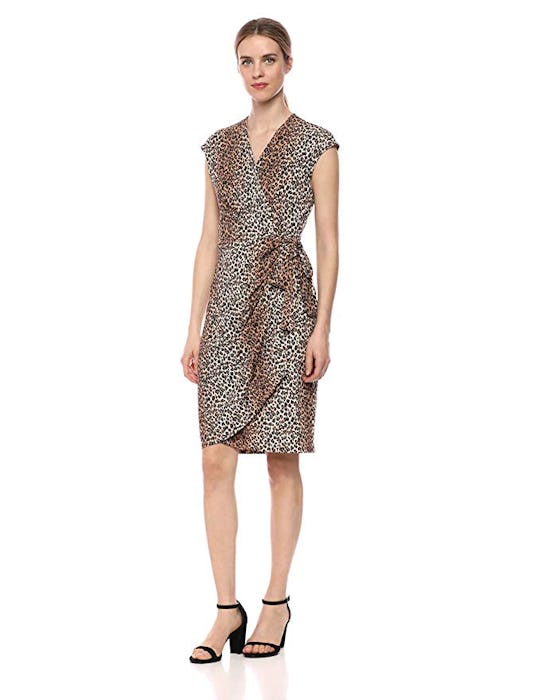 Lark & Ro Women's Classic Cap Sleeve Wrap Dress
