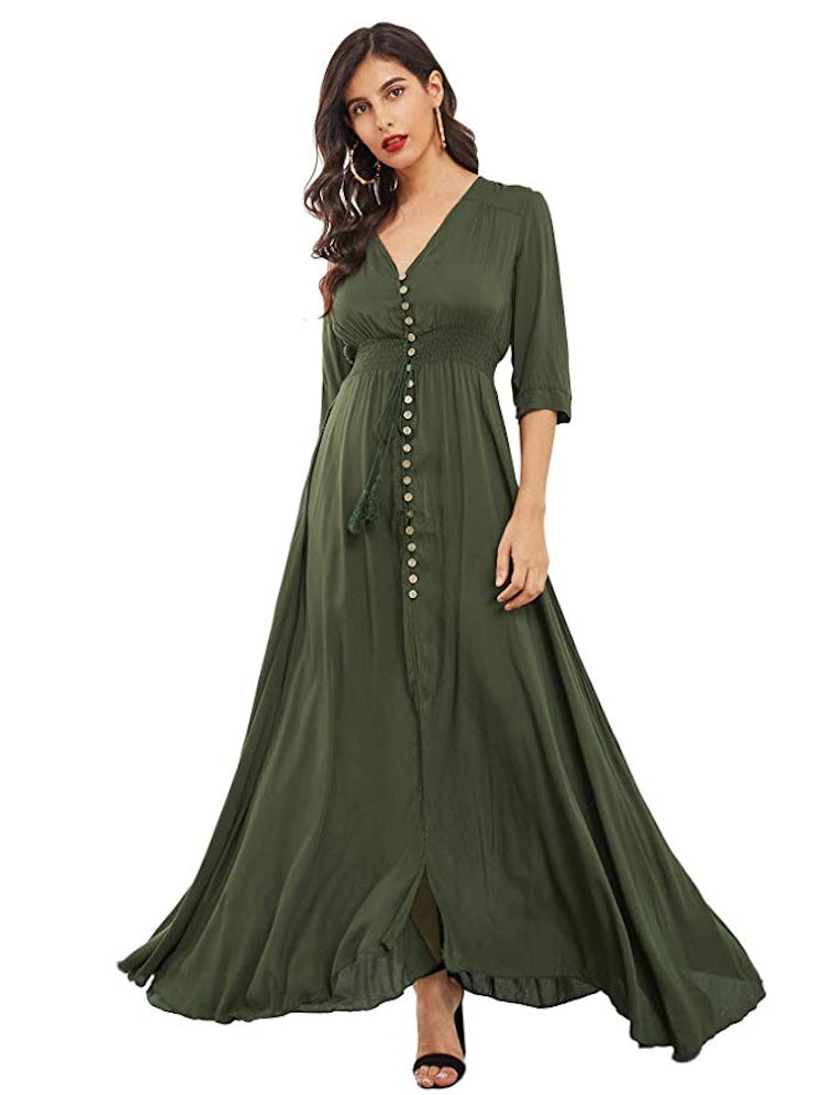 Milumia Women's Button-Up Flowy Maxi Dress