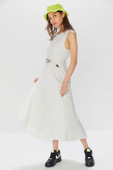 UO Linen Sleeveless Midi Dress
