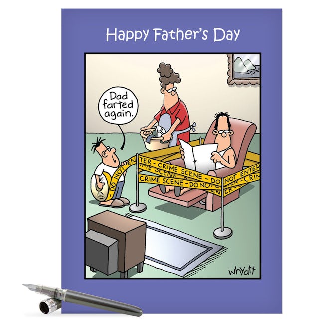 Jumbo Funny Father's Day Card: Dad Gased Again