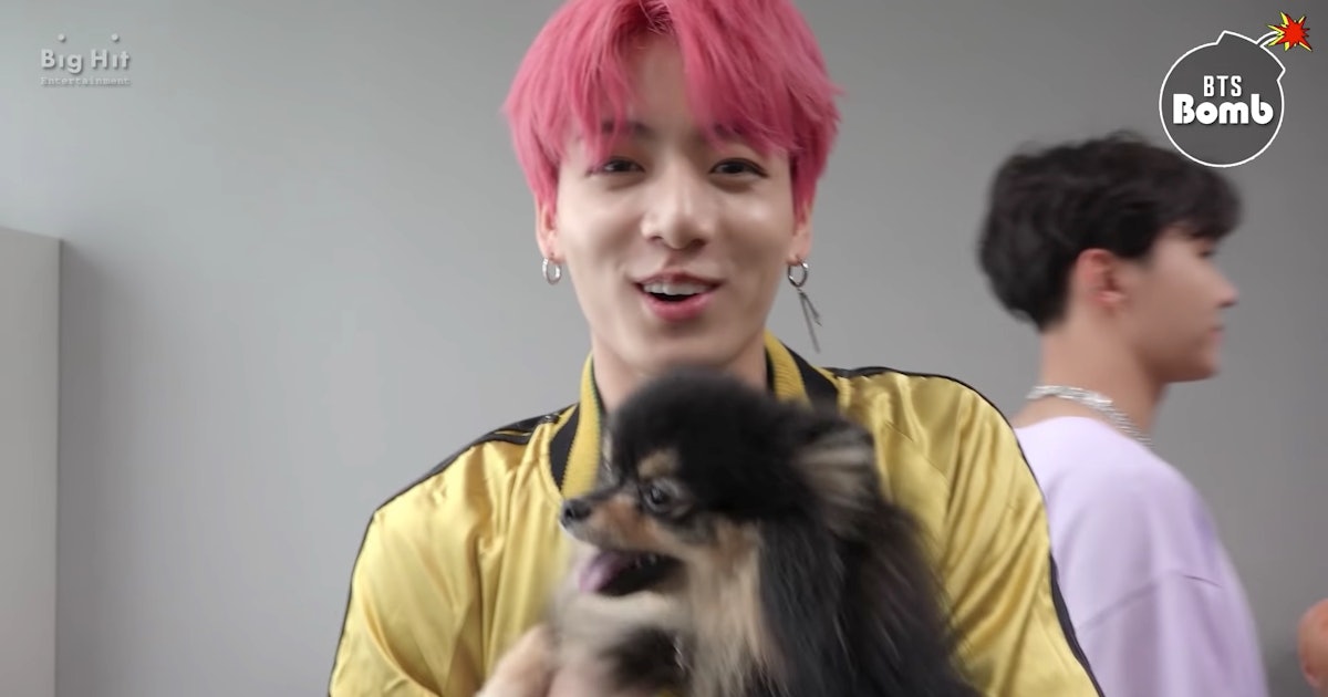 This Video Of BTS Playing With V’s Dog Yeontan Backstage Is Too ...