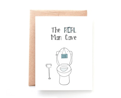 Funny Father's Day Card - The Real Man Cave