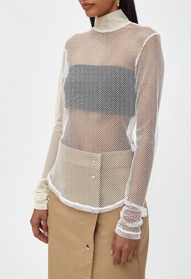 Mesh + Net Turtleneck