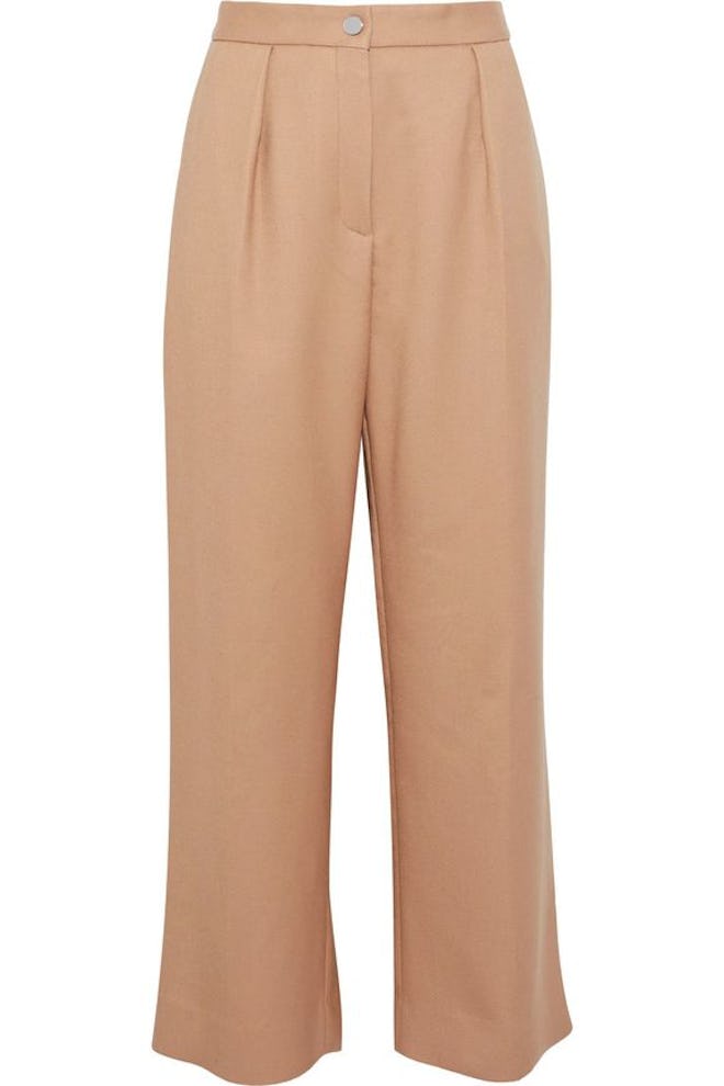 Paige Pleated Twill Culottes