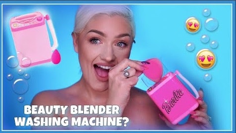 barbie washing machine for beauty blender