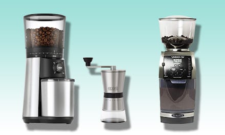 The Oxo Brew Conical Burr Coffee Grinder, Eparé Manual Coffee Grinder & the Baratza Vario-W Grind by...